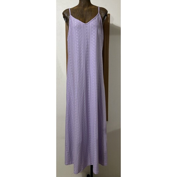 Spaghetti Strap Maxi Dress Eyelet Long Beach Boho - Picture 5 of 8